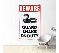 Things for Boys Room Beware! Guard Snake On Duty Tapestry Man Cave Decorations Aesthetic Tapestry(75X100CM)