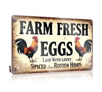 Things For Boys Room Farm Fresh Eggs Laid With Love Tin Sign Funny Bar Decor Funny Tin Signs Vintage(20X30CM)