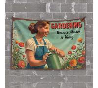 Things for Boys Room Gardening Because Murder is Wrong Tapestry Room Accessories for Teen Boys Hanging Wall Decor(100X150CM)
