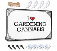 Things For Boys Room I Love Gardening Cannabis Tin Sign Funny Metal Tin Sign For Bar Room Door Sign(20X30CM)