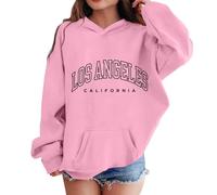 Things for Teenagers Girls Hoodies and Sweatshirts for Girls, Cute Long Sleeve Pullover Sweatshirt for Children, Casual and Comfortable Clothing for Daily August Girls Jumper, pink, 9-10 Years
