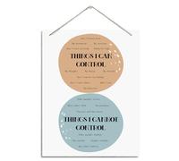 Things I Can Control and Cannot Control Sign, Mental Sign, Rustic Hanging Wood Plaque Sign, Counseling Room Wall Decor, Therapist Office Decor, Mental Health Decor, Wall Decor Art, Door Decoration