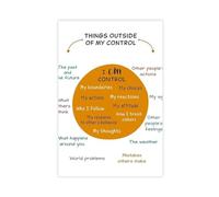 Things I Can Control Poster, Cognitive Behavioral Therapy, Mental Health Canvas Poster Wall Art Decor Print Picture Paintings for Living Room Bedroom Decoration 16x24inch(40x60cm)
