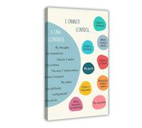Things I Can Control Poster, Office Guide, Cognitive Behavioral Therapy, Calm Corner Canvas Poster Wall Art Decor Print Picture Paintings for Living Room Bedroom Decoration 20x30inch(50x75cm)