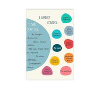 Things I Can Control Poster, Office Guide, Cognitive Behavioral Therapy, Calm Corner Canvas Poster Wall Art Decor Print Picture Paintings for Living Room Bedroom Decoration 12x18inch(30x45cm)