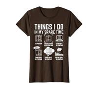 Things I do in My Spare time 3D Printing 3D Printer T-Shirt, Women, Brown, Medium