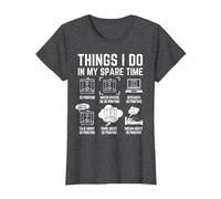 Things I do in My Spare time 3D Printing 3D Printer T-Shirt, Women, Dark Heather Grey, 3X-Large