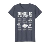 Things I do in My Spare time 3D Printing 3D Printer T-Shirt, Women, Heather Blue, Medium