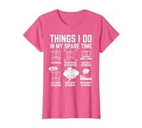 Things I do in My Spare time 3D Printing 3D Printer T-Shirt, Women, Pink Heather, Large