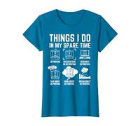 Things I do in My Spare time 3D Printing 3D Printer T-Shirt, Women, Sapphire Blue, X-Large