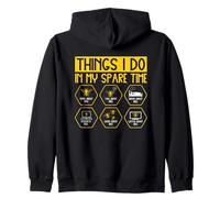 Things I Do In My Spare Time Bees Fun Zip Hoodie