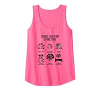 Things I Do in My Spare Time, Camper Van Campervan Tank Top, Women, Neon Pink, X-Large
