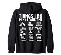 Things I Do In My Spare Time Camping Lover Zip Hoodie