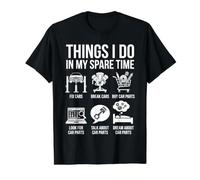 Things I Do in My Spare Time Car Mechanic Value Graphic T-Shirt, Men, Black, M