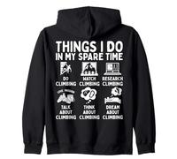 Things I Do In My Spare Time Climbing Lover Zip Hoodie