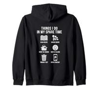 Things I Do In My Spare Time Cooking Kitchen Home Cook Zip Hoodie