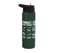Things I Do in My Spare Time Flying Airplanes Pilot Funny Stainless Steel Insulated Water Bottle