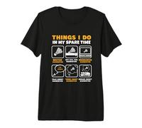 Things I Do in My Spare Time Funny Badminton Premium T-Shirt