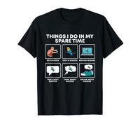 Things I Do In My Spare Time Funny Budgie Lover T-Shirt