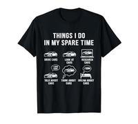 Things I Do in My Spare Time Funny Car Lover JDM Car Guy T-Shirt, Men, Black, 4X-Large