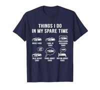 Things I Do in My Spare Time Funny Car Lover JDM Car Guy T-Shirt, Men, Navy Blue, 5X-Large