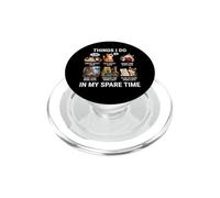 Things I Do In My Spare Time Funny Cat PopSockets PopGrip for MagSafe