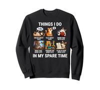 Things I Do In My Spare Time Funny Cat Sweatshirt