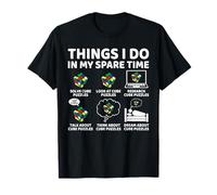 Things I Do in My Spare Time Funny Cube Puzzle Speed Cubing T-Shirt
