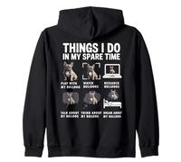 Things I Do In My Spare Time Funny French Bulldog Lover Zip Hoodie