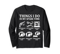 Things I Do in My Spare Time Funny Gun Lover Enthusiast Dad Long Sleeve T-Shirt