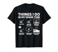 Things I Do in My Spare Time Funny Knitting Yarn Lover T-Shirt