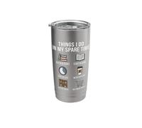Things I Do in My Spare Time Funny Reading Library Reader Stainless Steel Insulated Tumbler