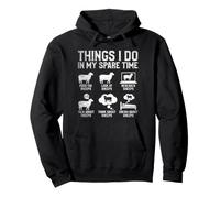 Things I Do in My Spare Time Funny Sheep Farmer Farm Animal Pullover Hoodie