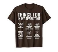 Things I Do in My Spare Time Funny Snorkeling Snorkel Diving T-Shirt, Men, Brown, XX-Large