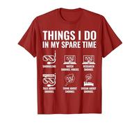 Things I Do in My Spare Time Funny Snorkeling Snorkel Diving T-Shirt, Men, Cranberry Red, Large