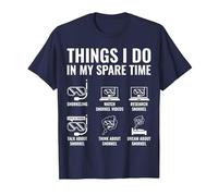 Things I Do in My Spare Time Funny Snorkeling Snorkel Diving T-Shirt, Men, Navy Blue, XX-Large