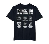 Things I Do in My Spare Time Funny Snorkeling Snorkel Diving T-Shirt, Men's Big and Tall, Black, 5X Tall