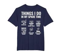 Things I Do in My Spare Time Funny Snorkeling Snorkel Diving T-Shirt, Men's Big and Tall, Navy Blue, 4X Tall