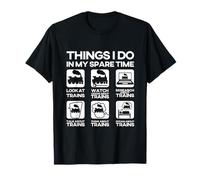 Things I Do In My Spare Time Funny Train Steam Locomotive T-Shirt