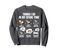 Things I Do In My Spare Time Guinea Pigs Sweatshirt, Adult Unisex, Dark Heather Grey, X-Large