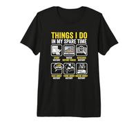 Things I Do in My Spare Time History Buff Historian Premium T-Shirt