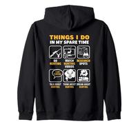 Things I Do In My Spare Time Hunting Hunter Outdoors Deer Zip Hoodie