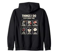 Things I Do In My Spare Time Indie Music Lover Band Zip Hoodie