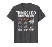 Things I Do in My Spare Time Koi Fish Japanese Koi Fish T-Shirt, Men, Dark Heather Grey, Small