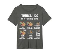 Things I Do in My Spare Time Painting Artist Art Painter T-Shirt, Women's Plus, Asphalt Grey, 5X
