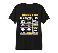 Things I Do in My Spare Time Photography Camera Photo Premium T-Shirt