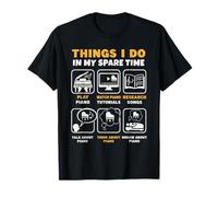 Things I Do in My Spare Time Piano Pianist Keys T-Shirt