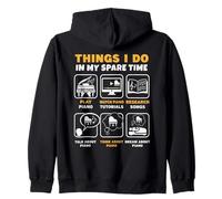 Things I Do In My Spare Time Piano Pianist Keys Zip Hoodie