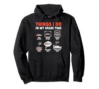Things I Do In My Spare Time Pontoon Captain Boating Boater Pullover Hoodie