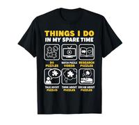 Things I Do in My Spare Time Puzzle Jigsaw Game T-Shirt